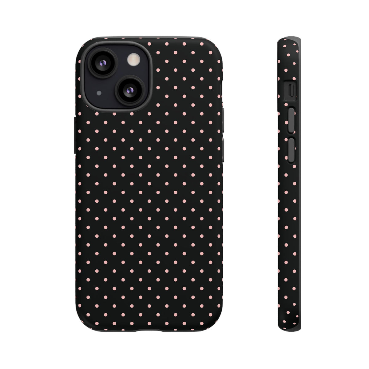 Polka Flirt | Pink & Black Polka Dot iPhone Case