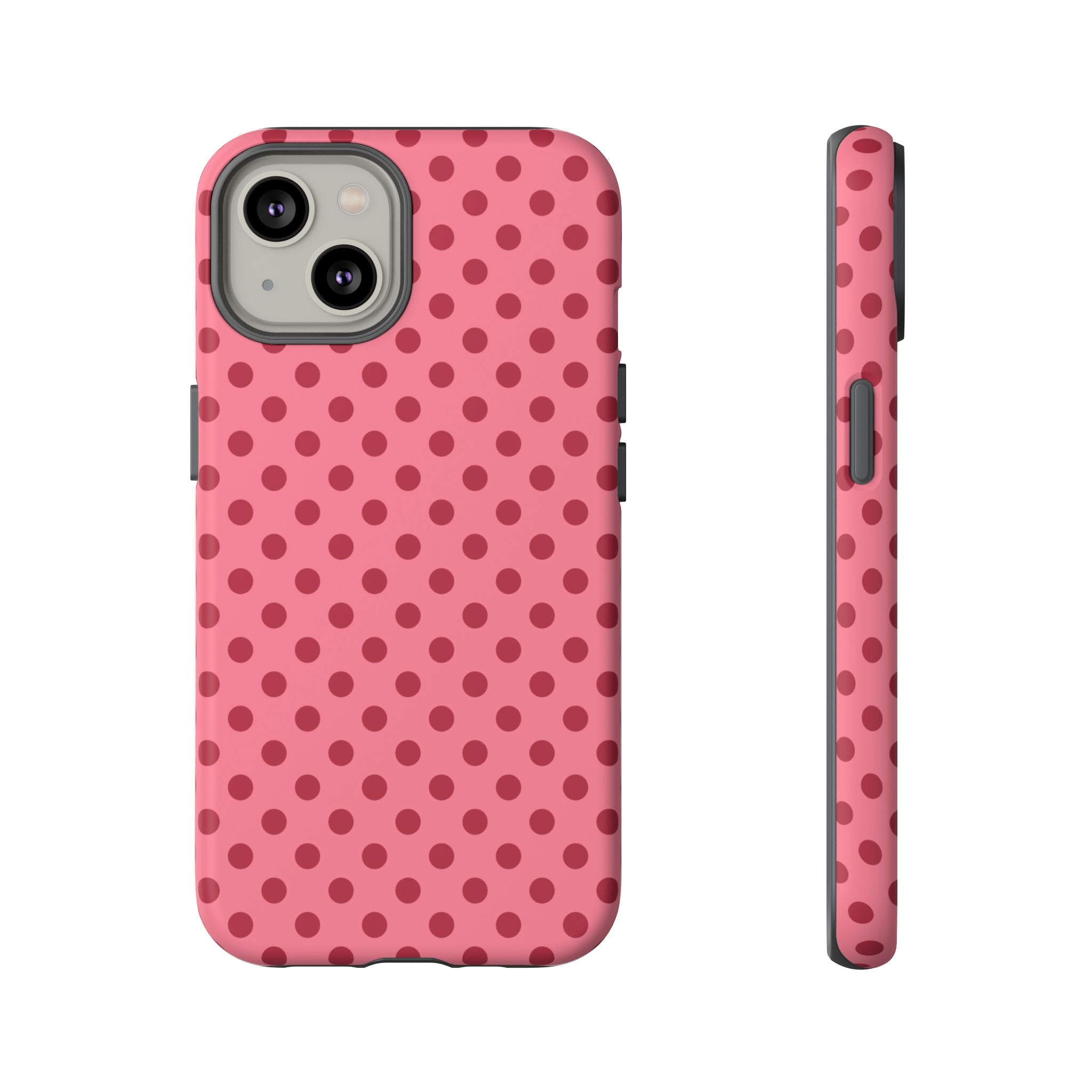 Berry Kiss Polka Dot iPhone Case