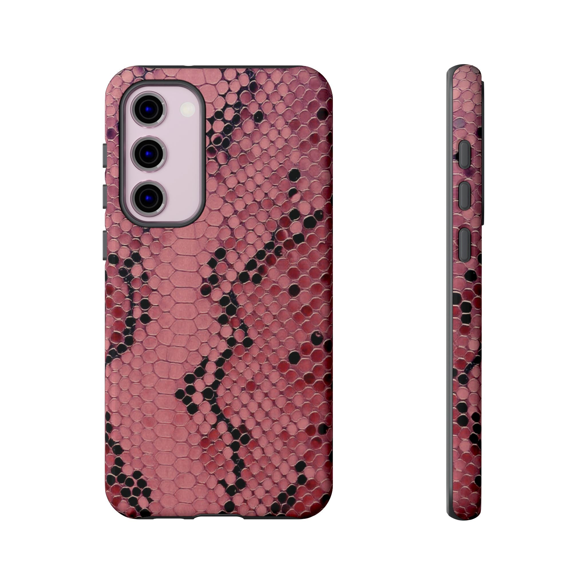 Funda para Samsung con estampado de serpiente y pitón rosa