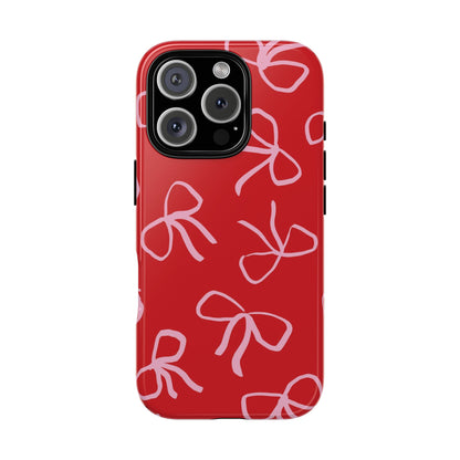 Ribbons & Bows | Red Coquette iPhone Case