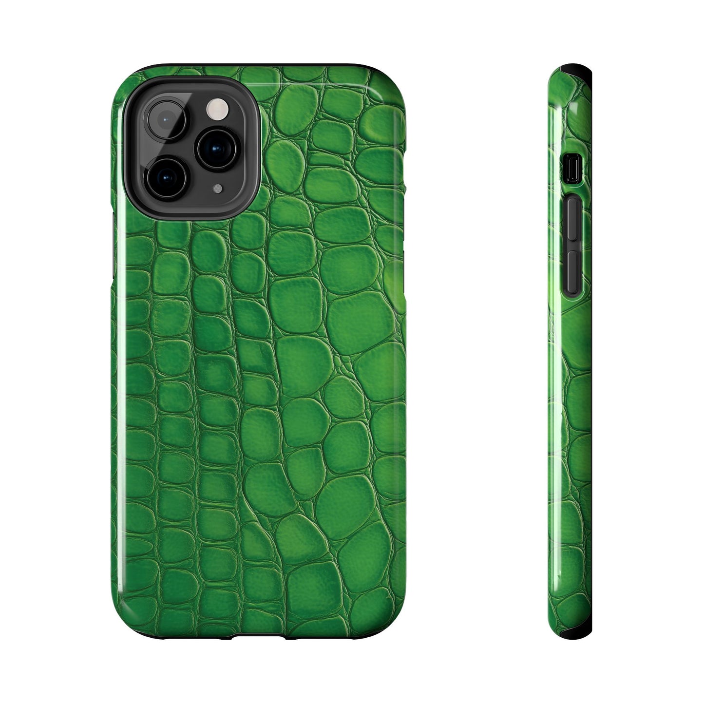 Glossy Croc | Green iPhone Case