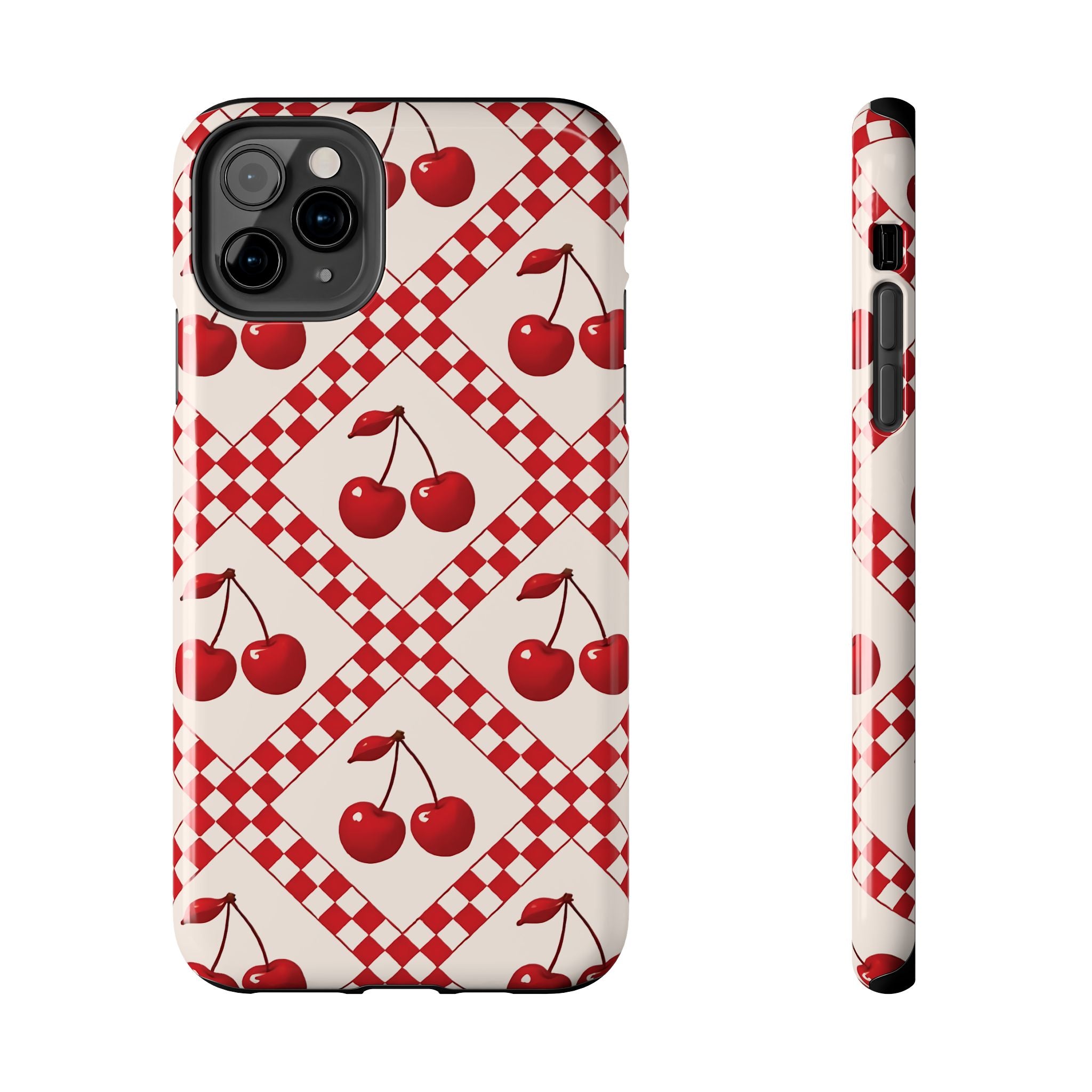 Cherry Check iPhone Case