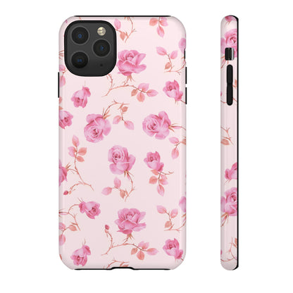 Coque iPhone à motif floral rose | Coquette