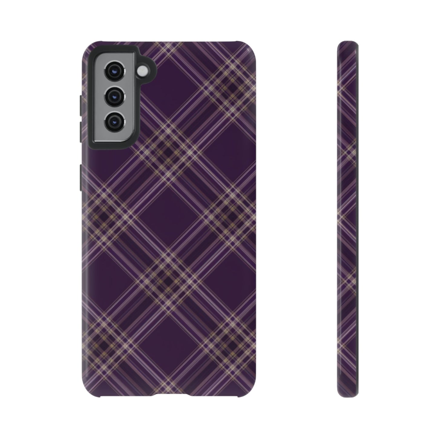 Plum Plaid | Preppy Purple Galaxy Case