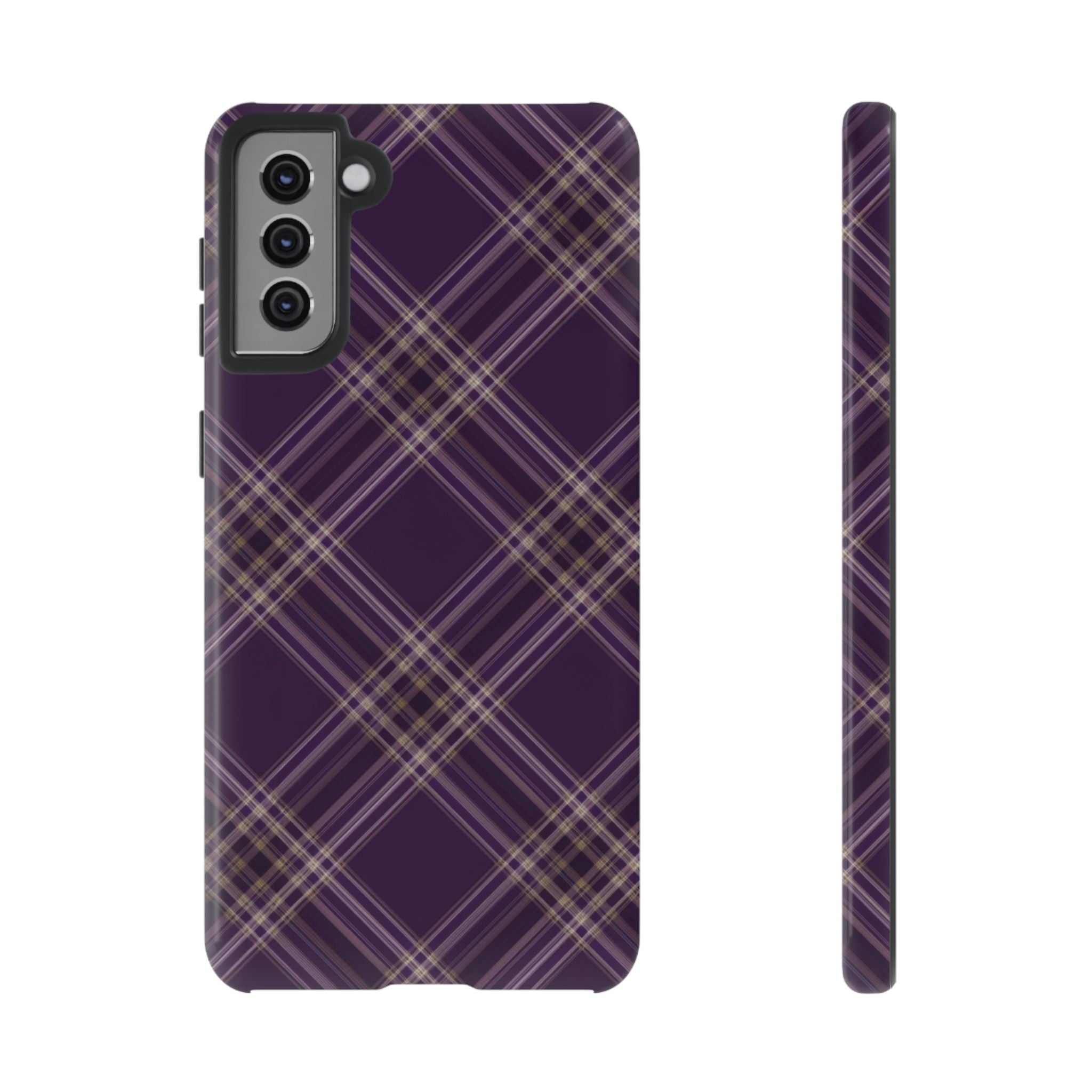 Plum Plaid Galaxy Case