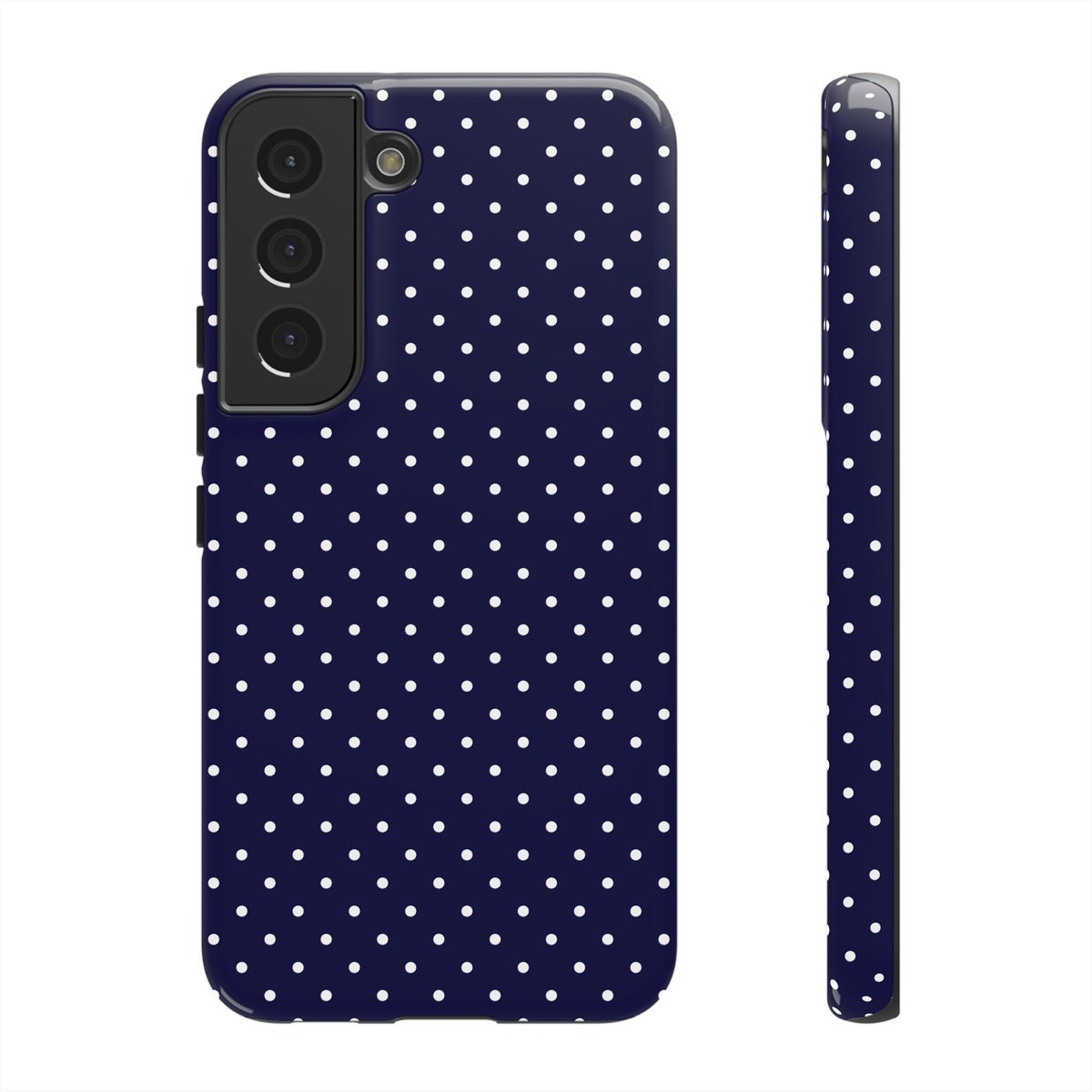 Dotty Chic | Navy Blue Polka Dot Galaxy Case