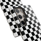 Skater Girl Checkerboard Galaxy Case