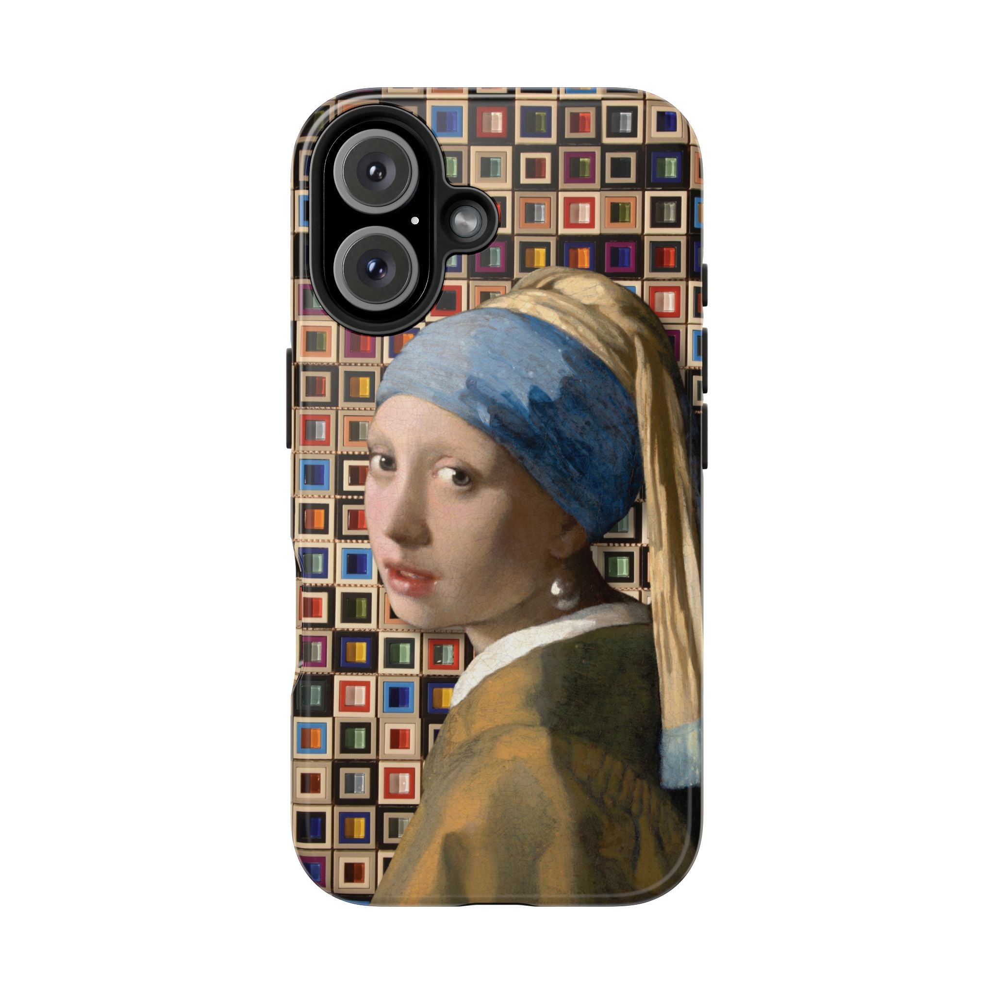Girl with a Pearl Earring Collage iPhone Case