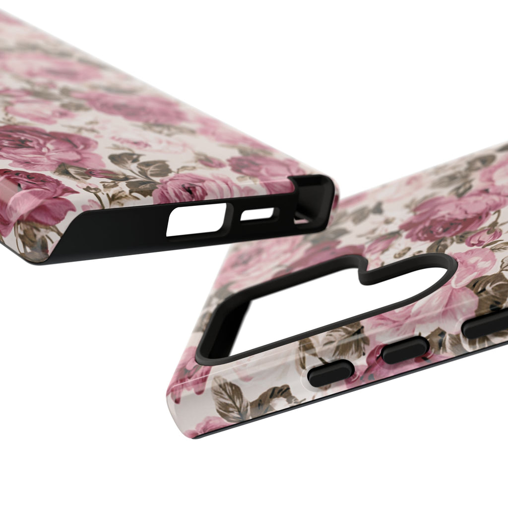 Love Story | Vintage Pink Rose Floral Galaxy Case