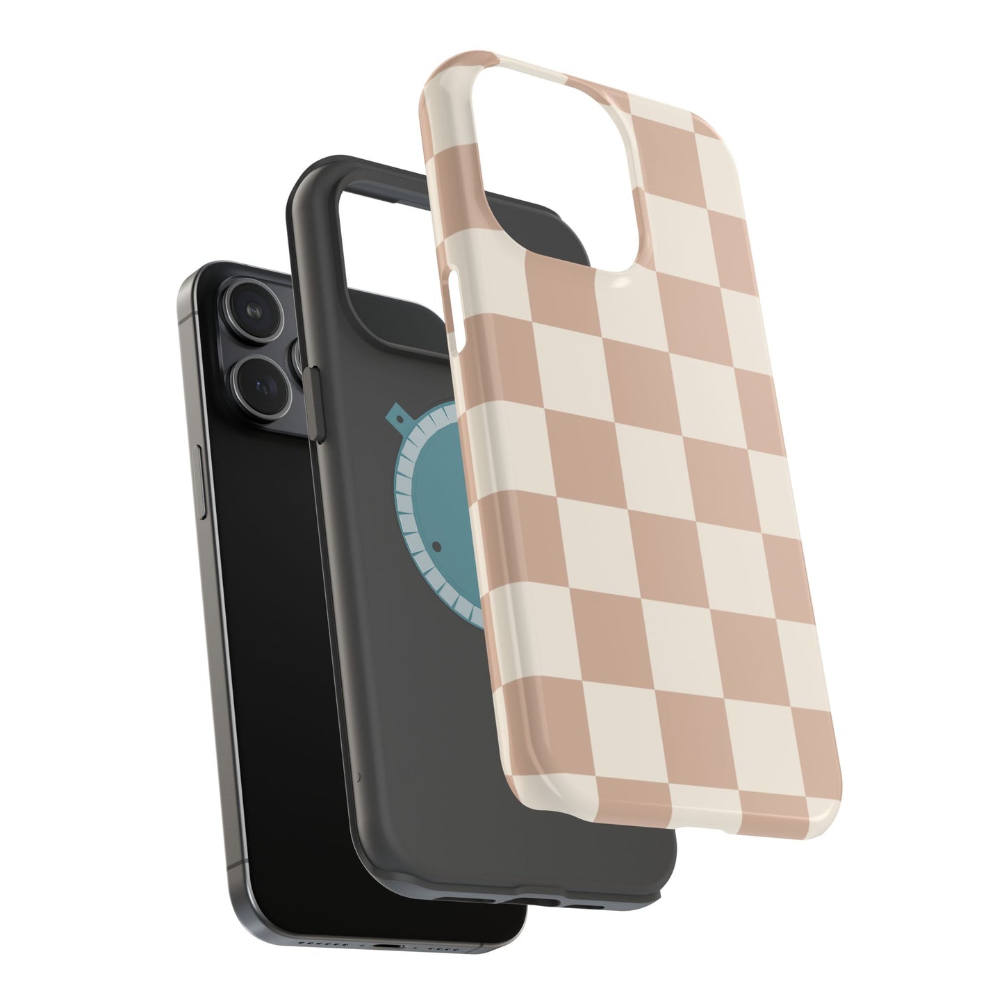 Nude Check | Neutral Checkerboard MagSafe Case