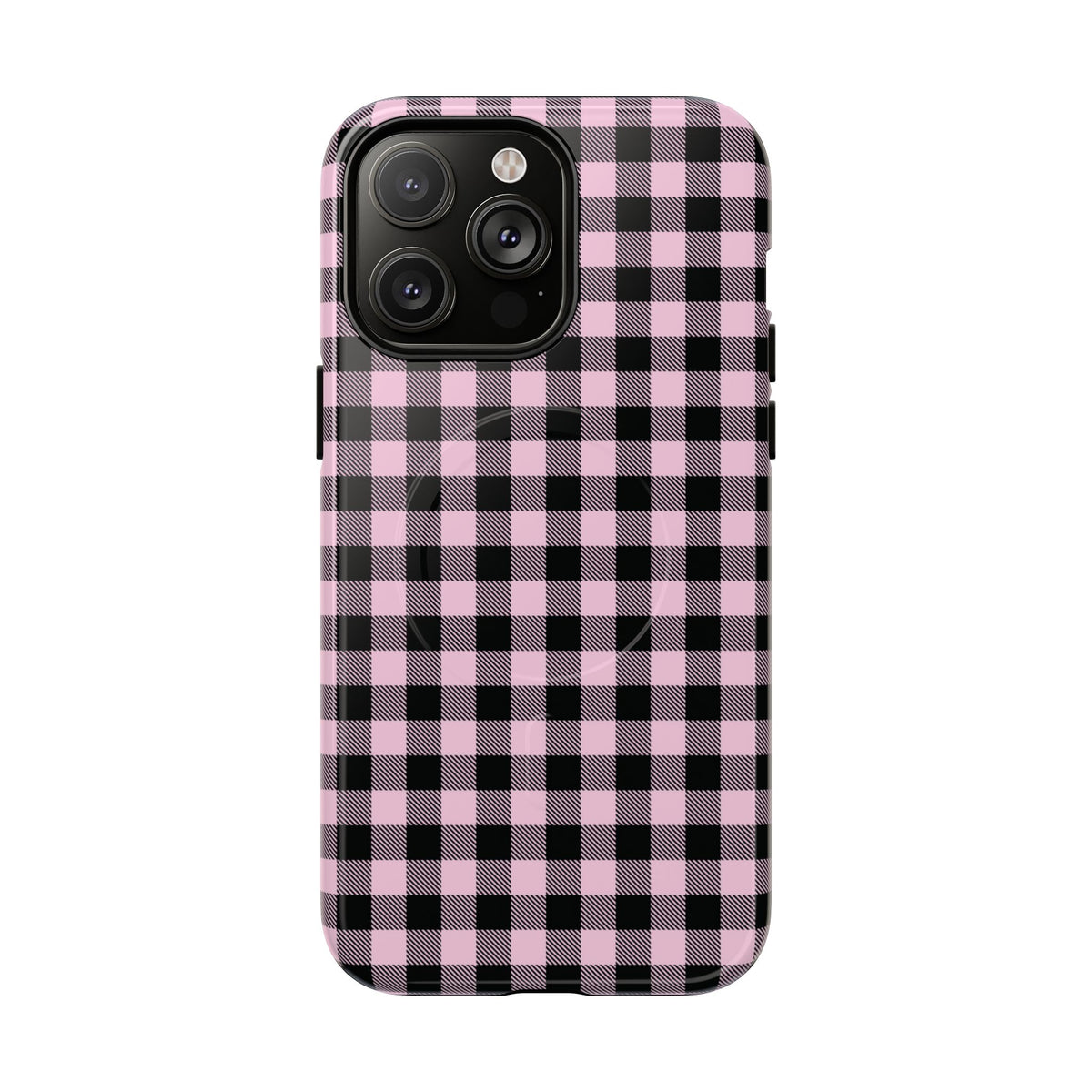 Pink Punk | Pink & Black Check MagSafe Case