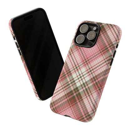 Posh | Preppy Pink Plaid iPhone Case