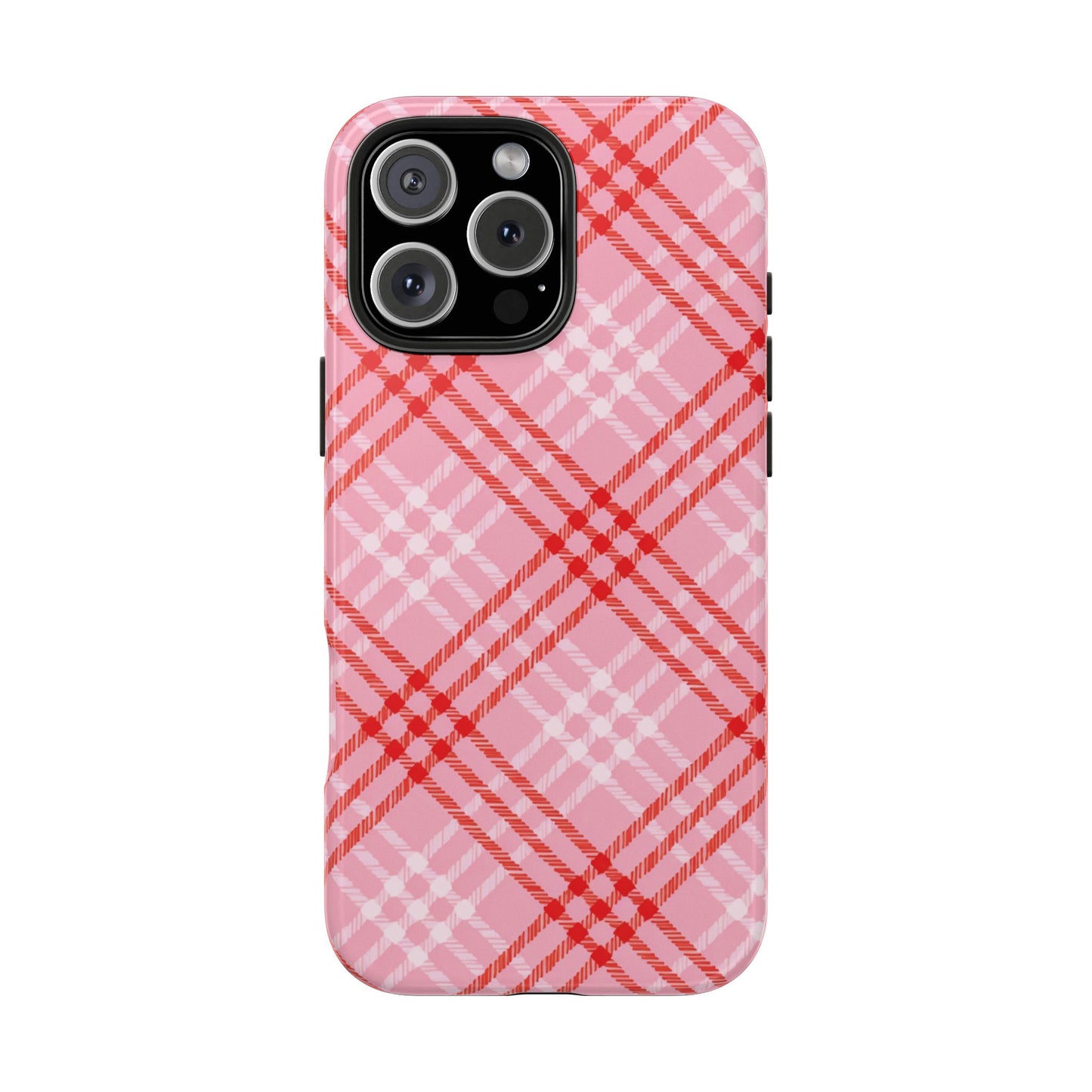 Chanelle | Pink Plaid iPhone Case