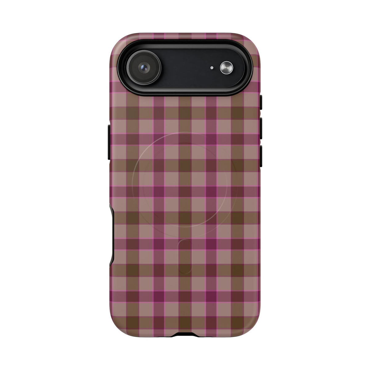 Mulberry Plaid | Pink & Brown Plaid MagSafe Case