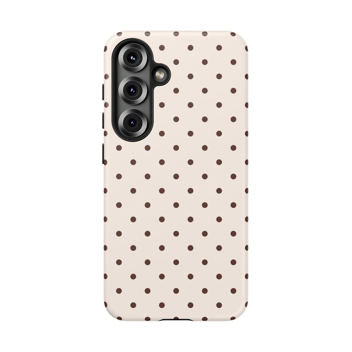 Vanilla Bean | Brown & Ivory Polka Dot Galaxy Case