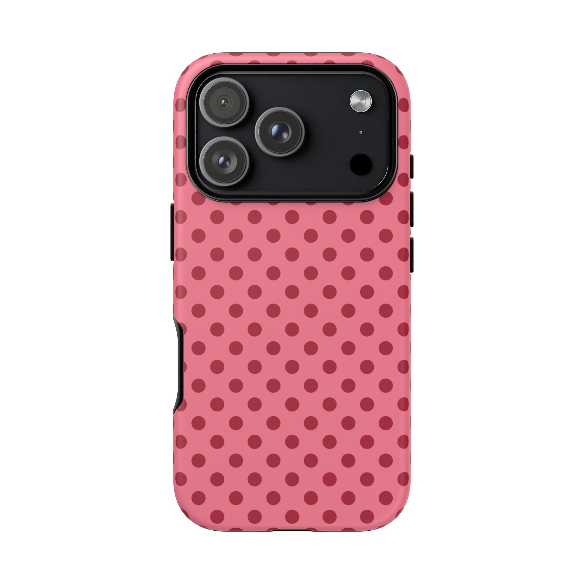 Berry Kiss Polka Dot iPhone Case
