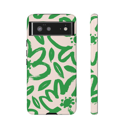 Happy | Green Modern Floral Case