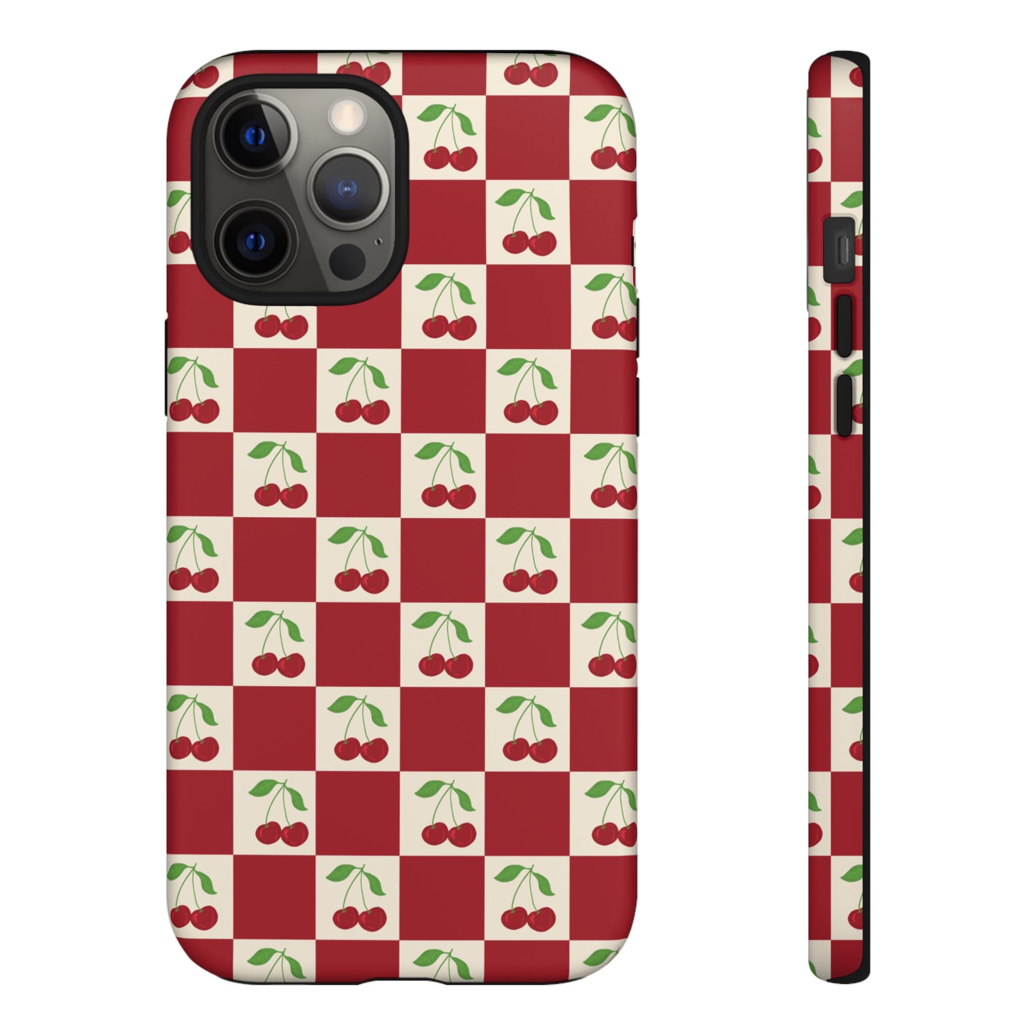 Cherry Check Phone Case
