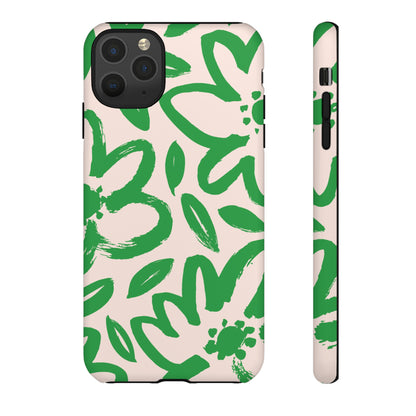 Happy | Green Modern Floral Case