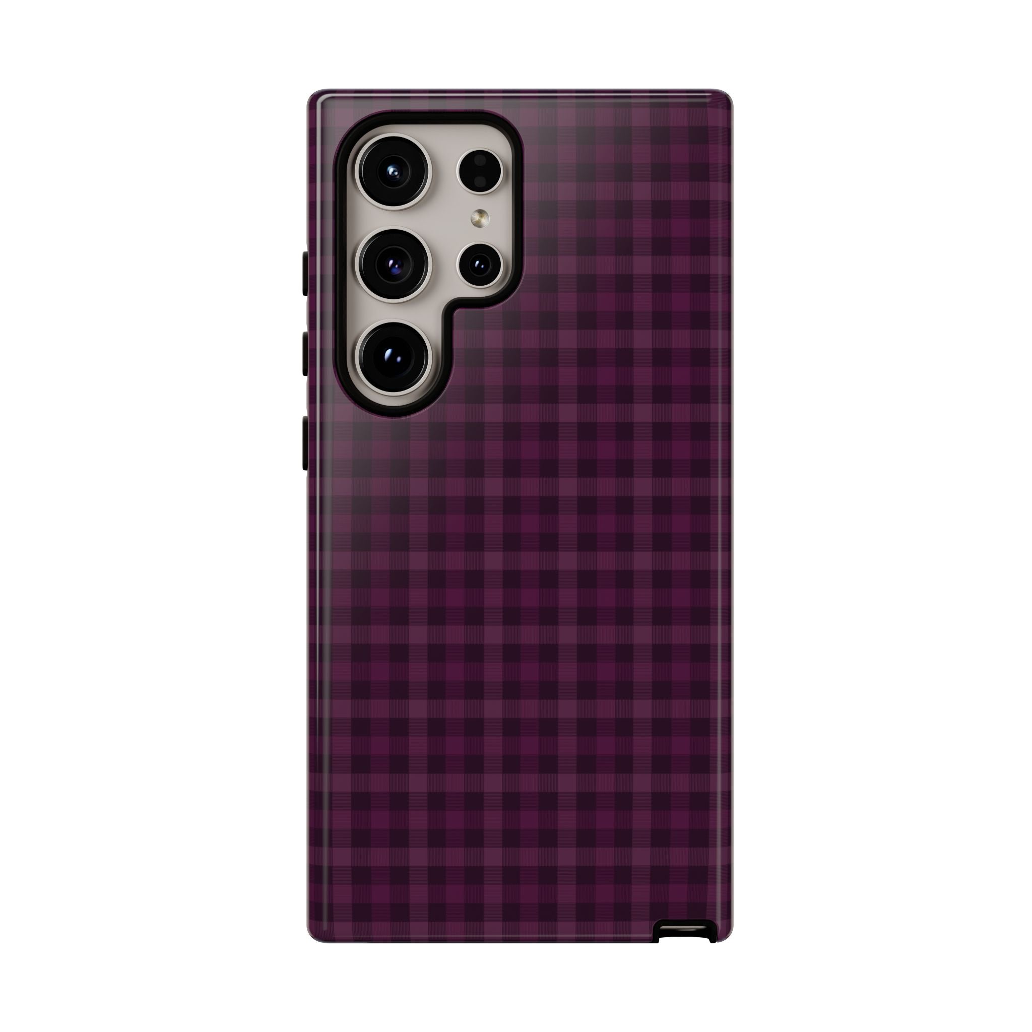 Plum Crush | Purple Plaid Galaxy Case