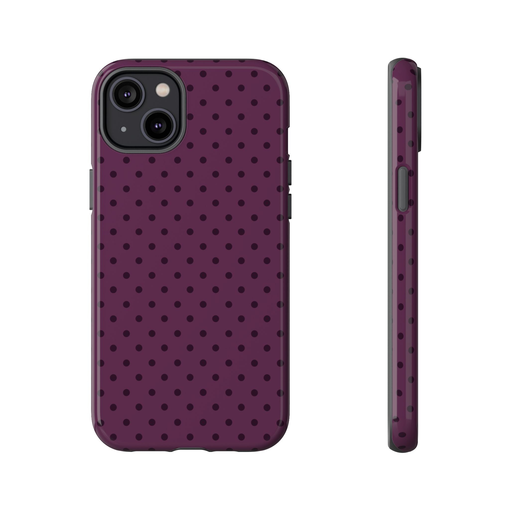 Plum Mood | Polka Dot iPhone Case