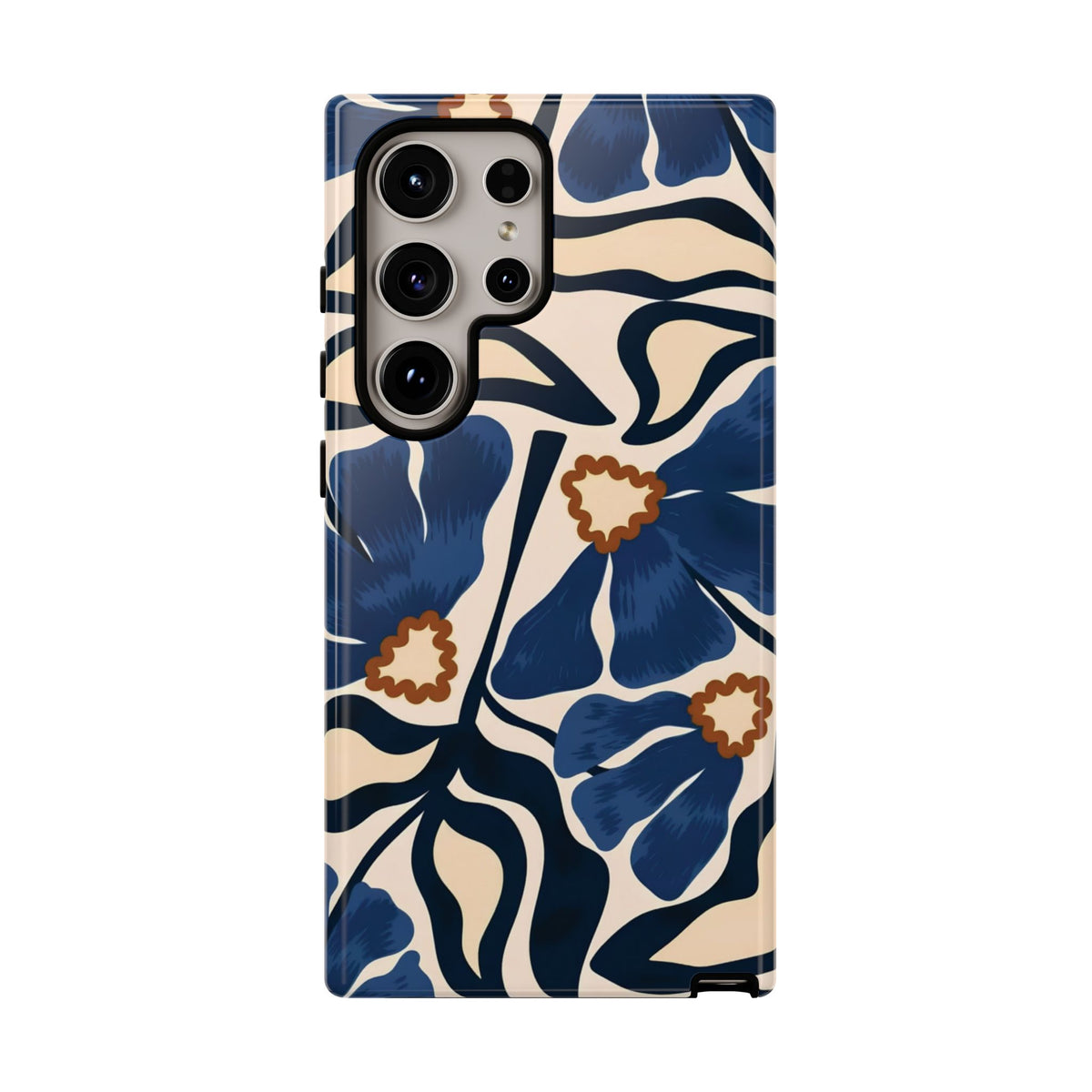 Blue Note | Abstract Blue Floral Samsung Galaxy Case