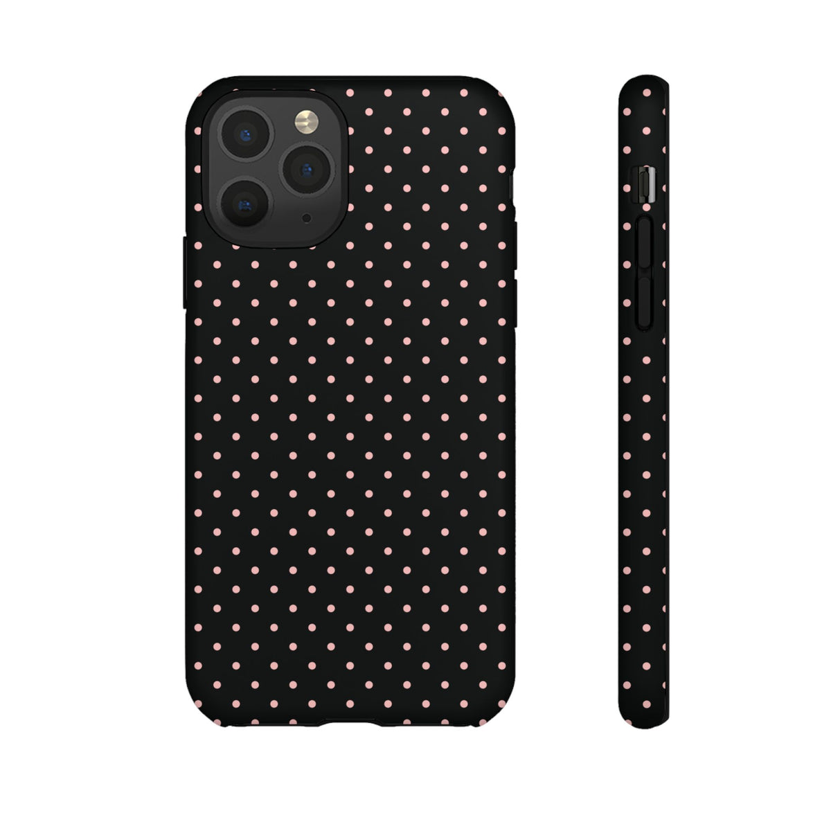 Polka Flirt | Pink & Black Polka Dot iPhone Case