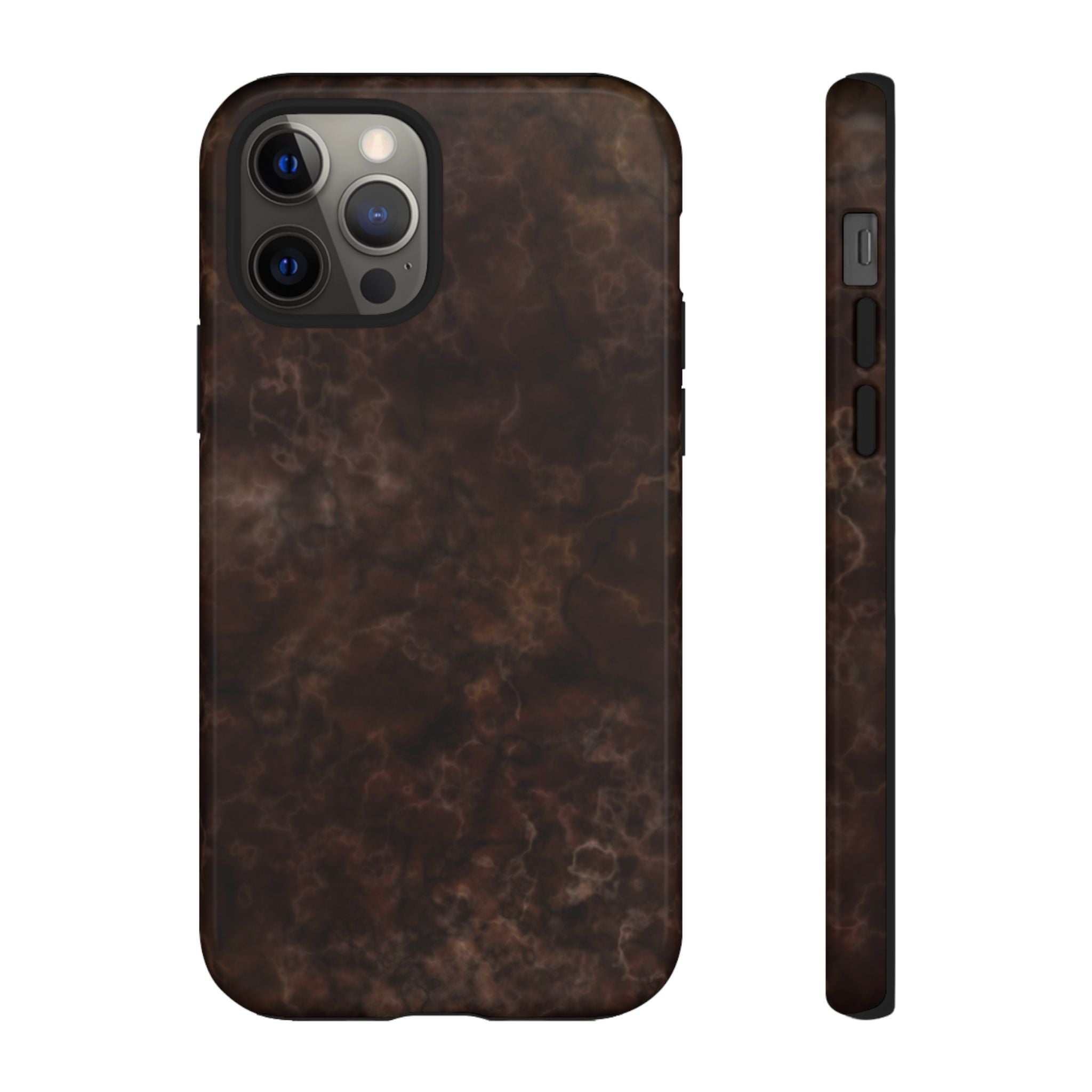 Espresso Brown Marbled iPhone Case