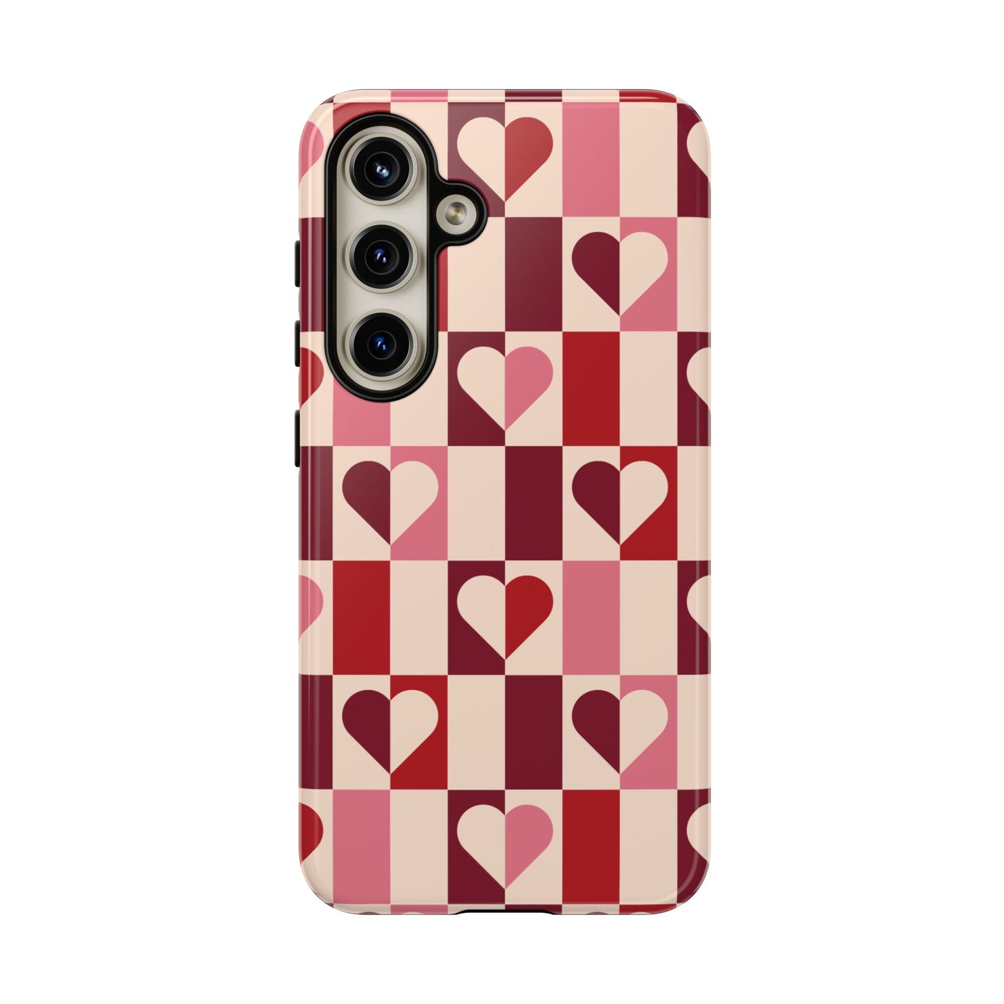 Funda Galaxy con corazones geométricos Devoted