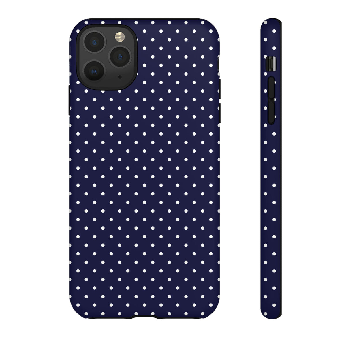 Dotty Chic | Navy Polka Dot iPhone Case
