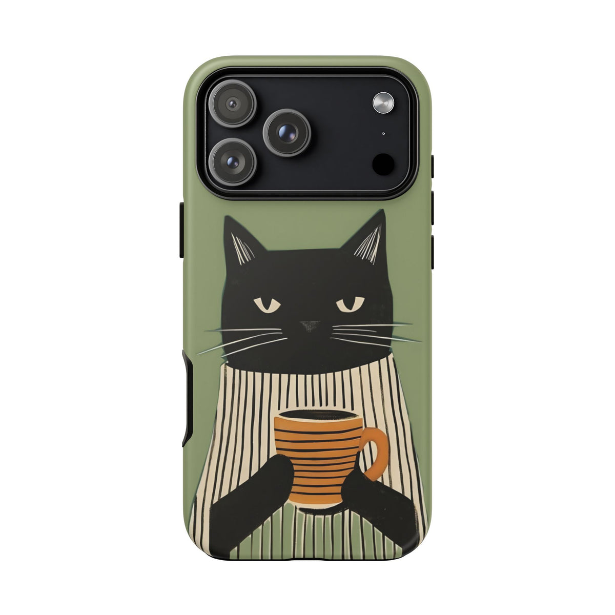 Morning Mood | Cat & Coffee iPhone Case