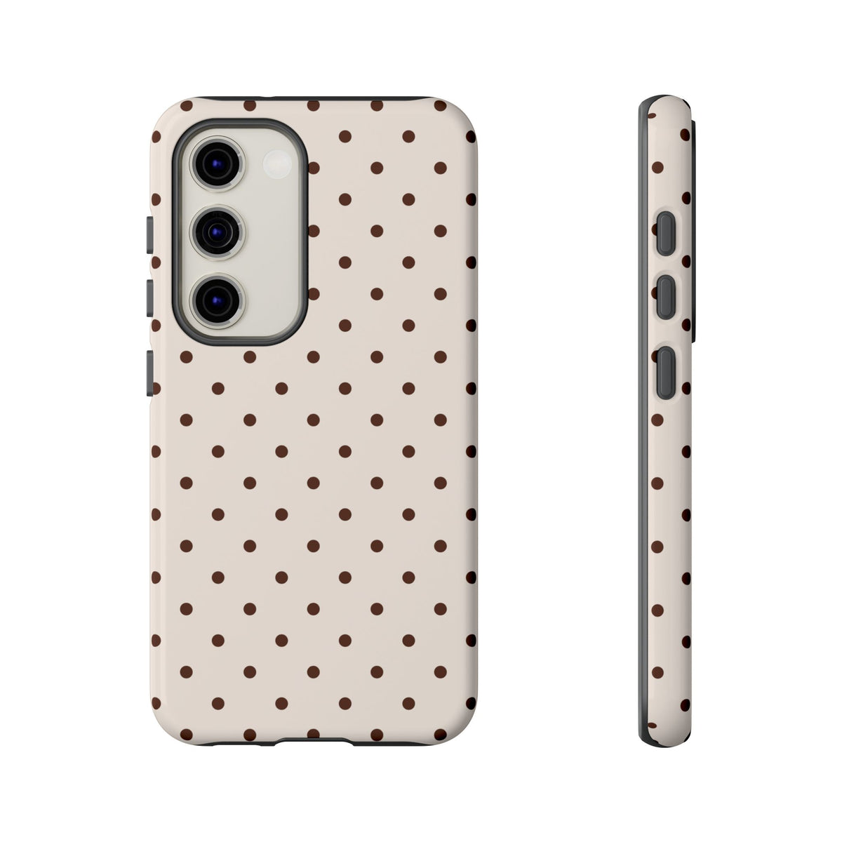 Vanilla Bean | Brown & Ivory Polka Dot Galaxy Case