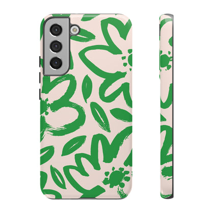 Happy | Green Modern Floral Case