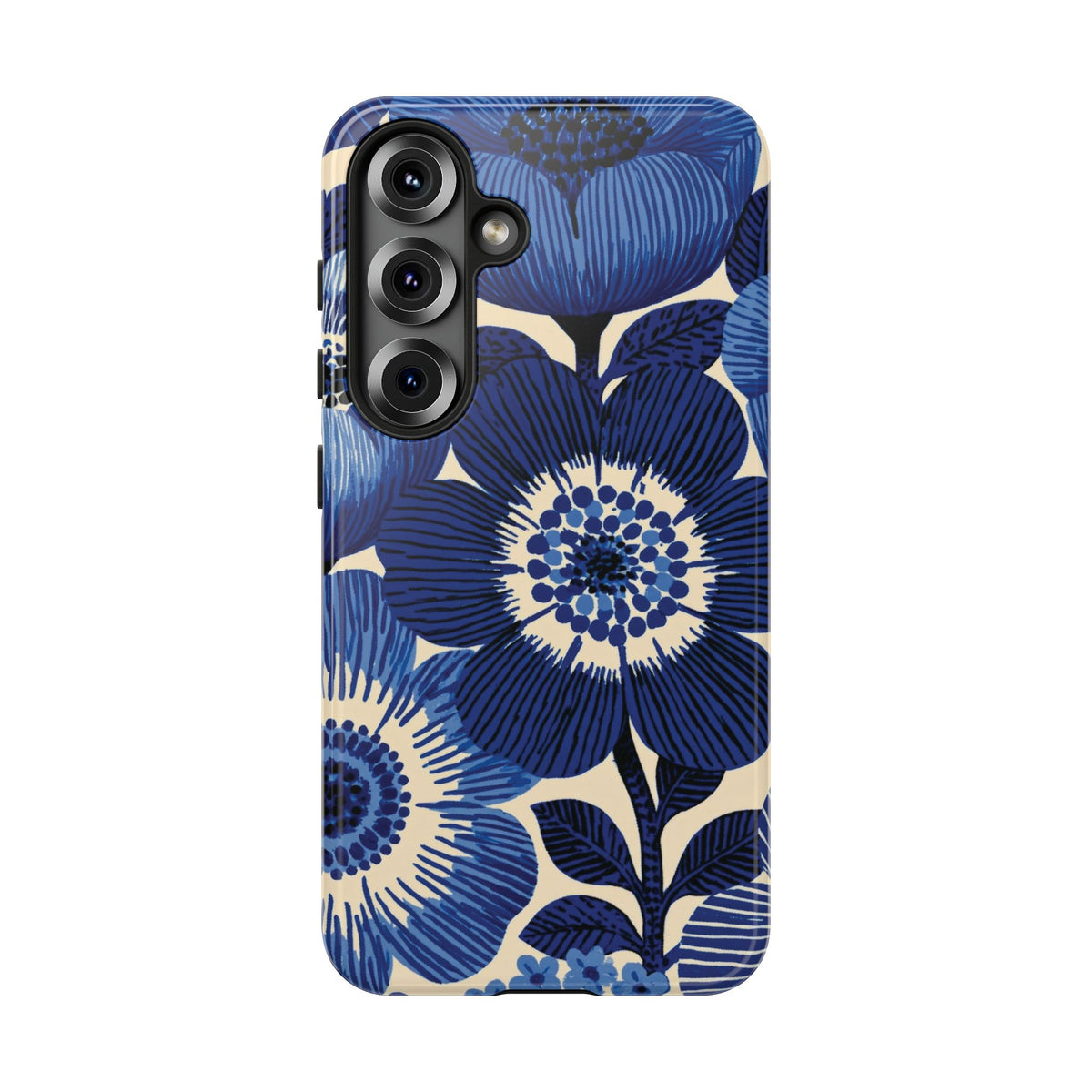 Bloom Bliss | Bold Blue Floral Galaxy Case
