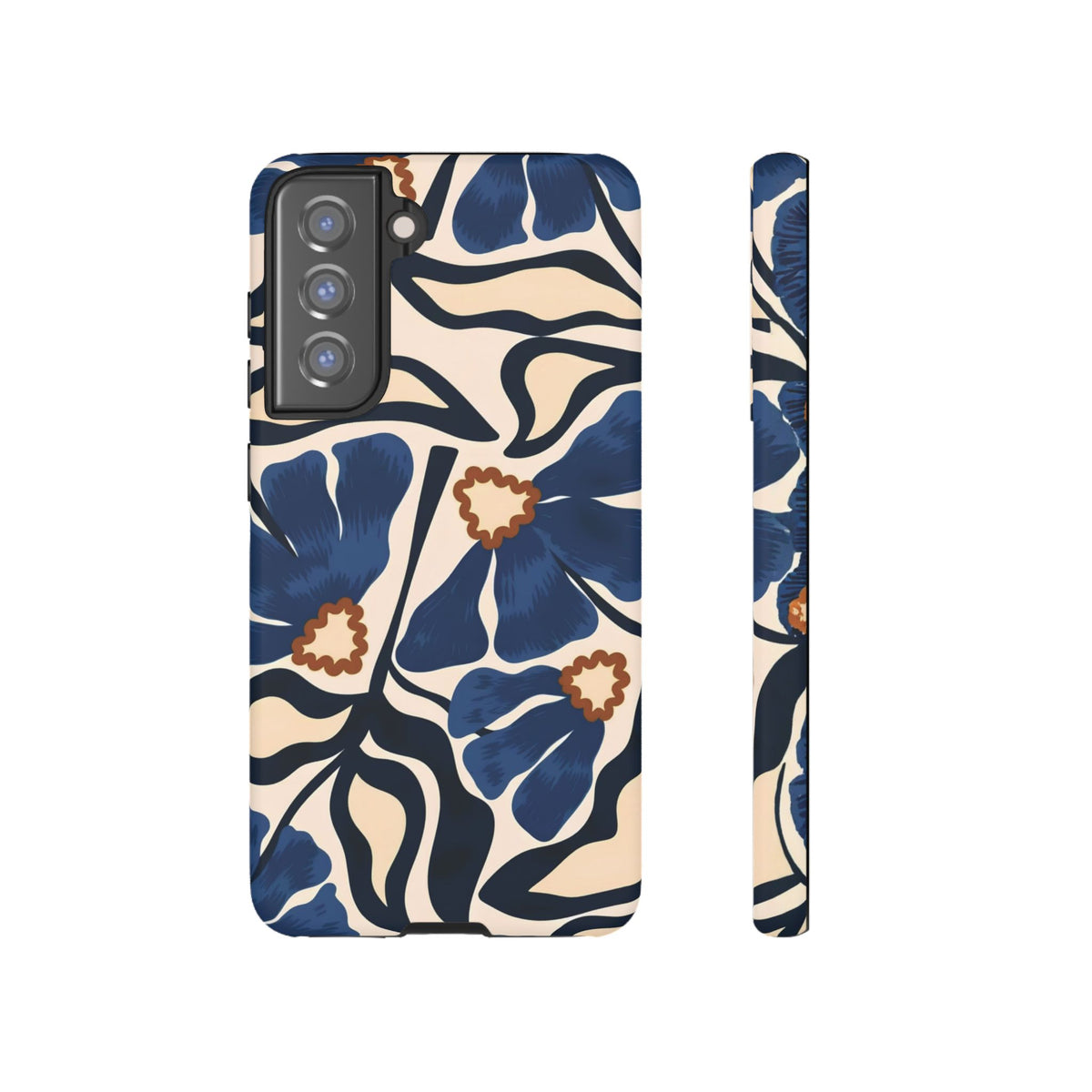 Blue Note | Abstract Blue Floral Samsung Galaxy Case