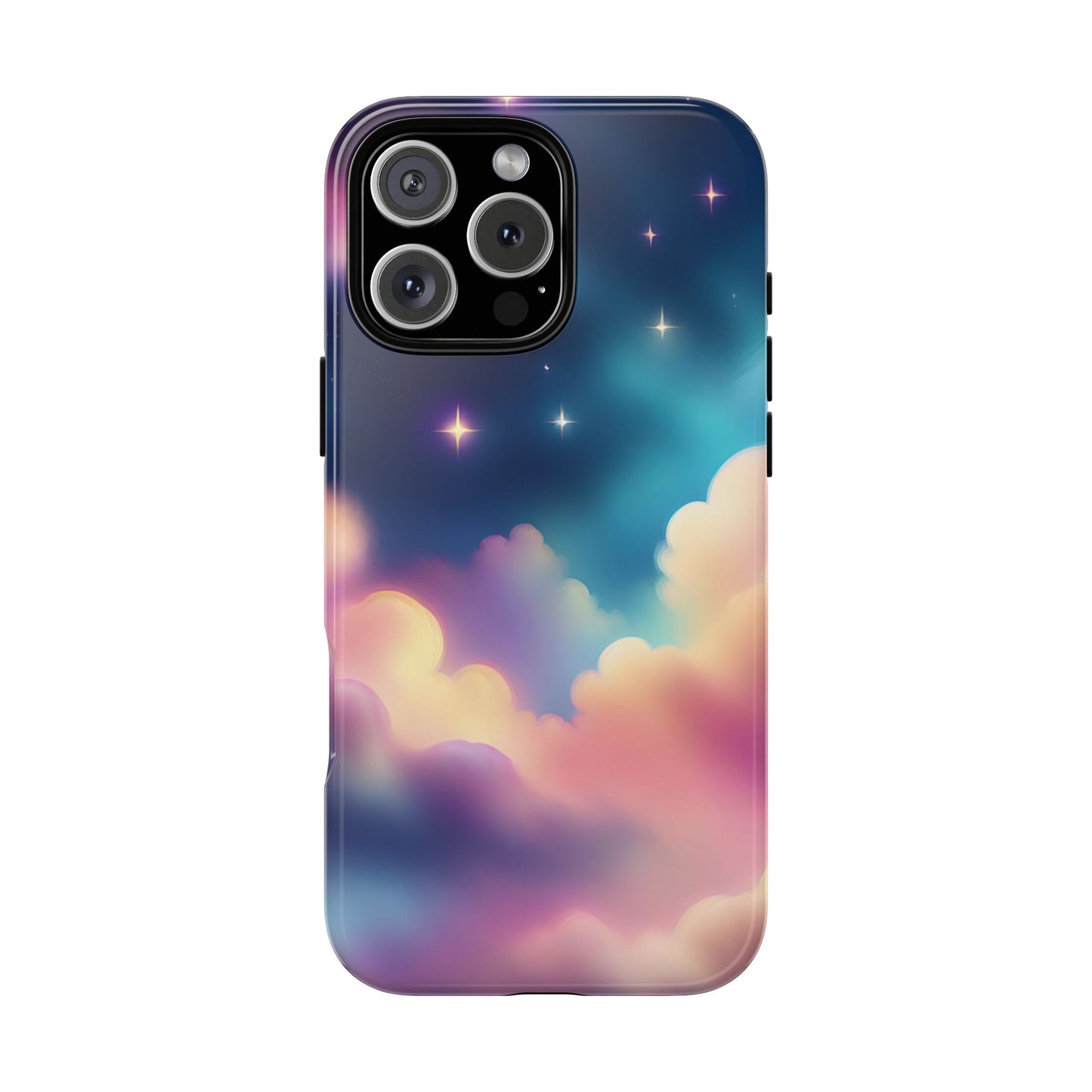 Funda retro para iPhone con diseño de noche estrellada