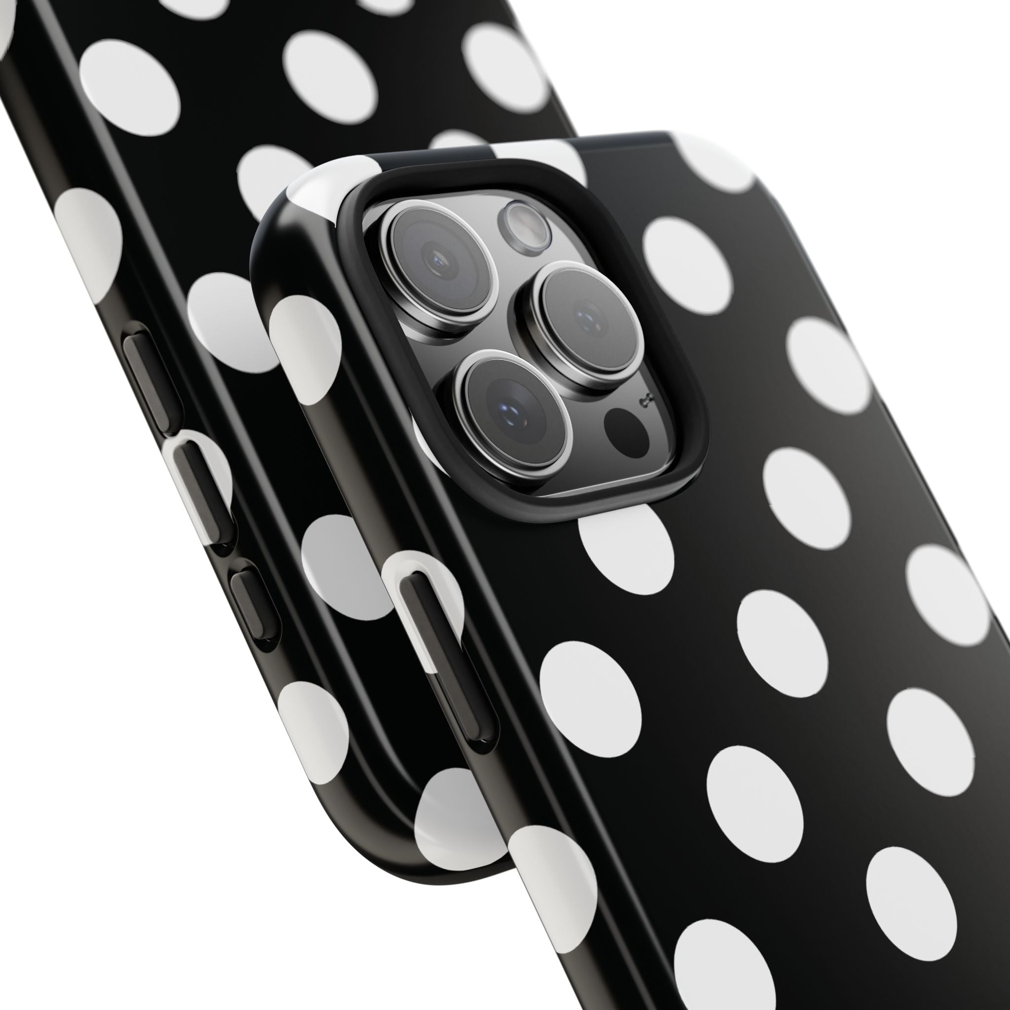Polka Dots Black & White iPhone Case