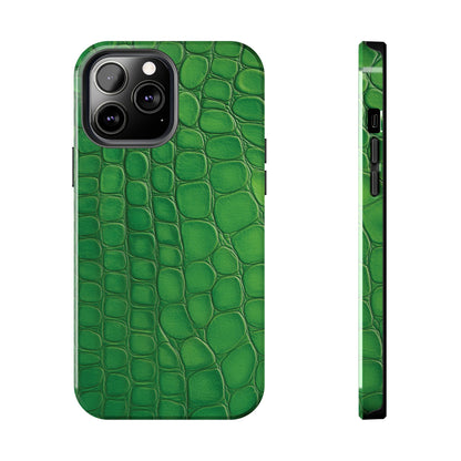 Glossy Croc | Green iPhone Case