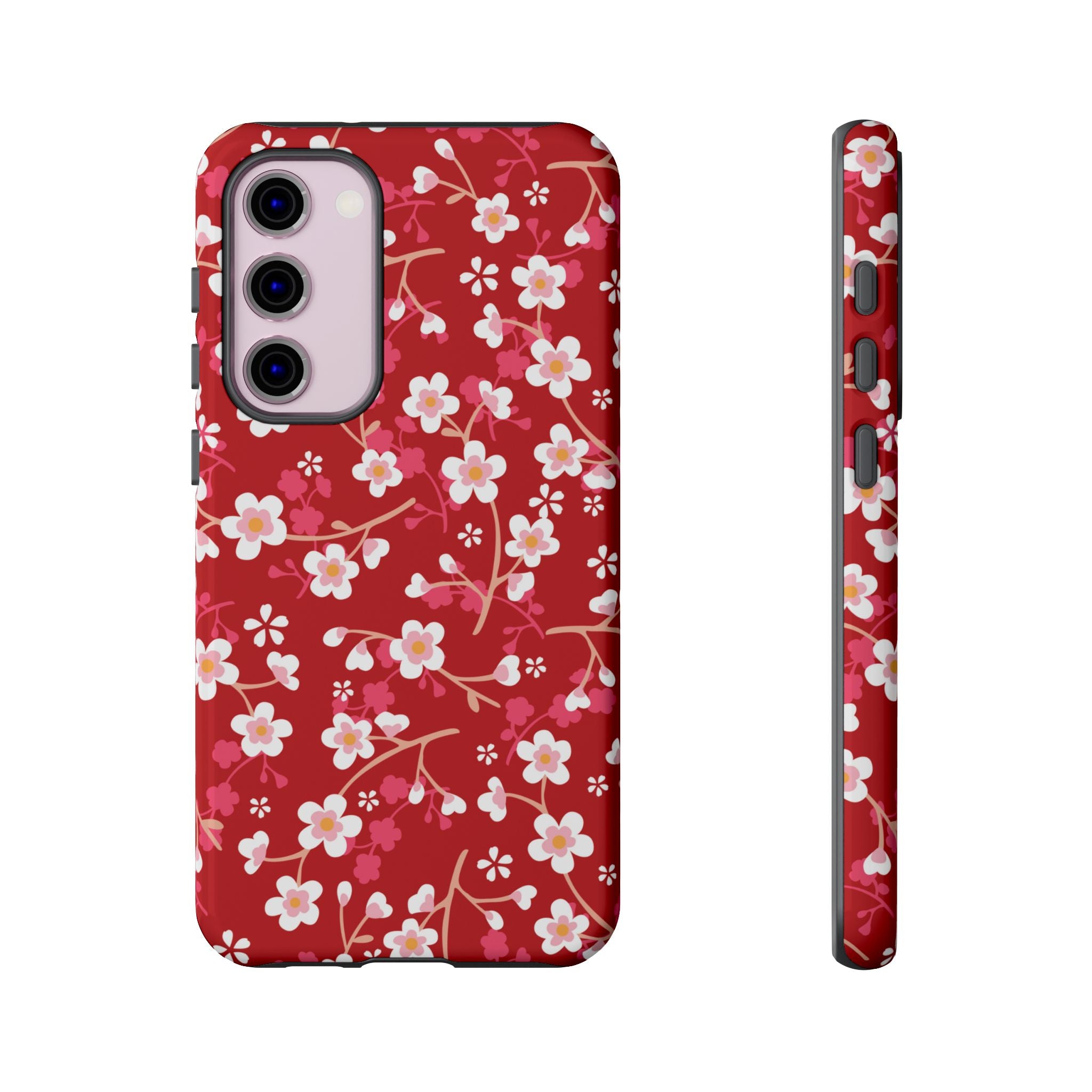 Cherry Bloom | Red Floral Galaxy Case
