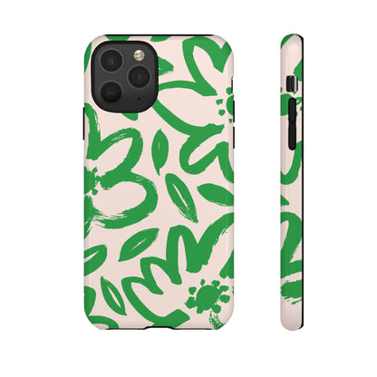 Happy | Green Modern Floral Case