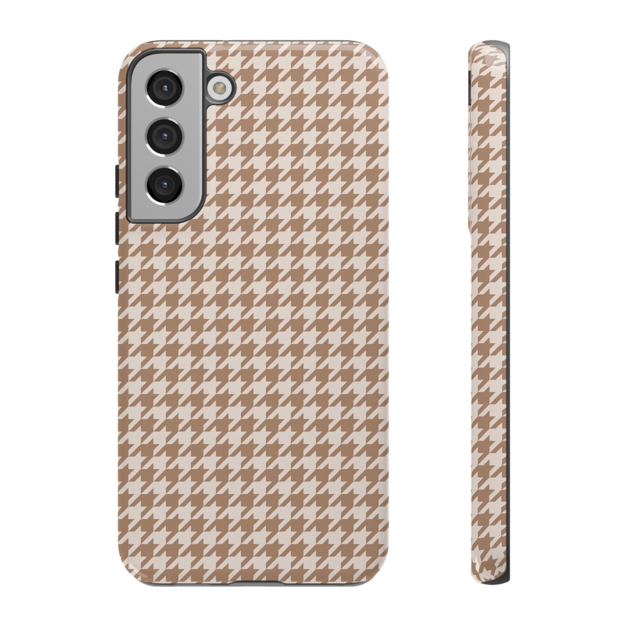 Checked In | Beige Gingham Galaxy Case