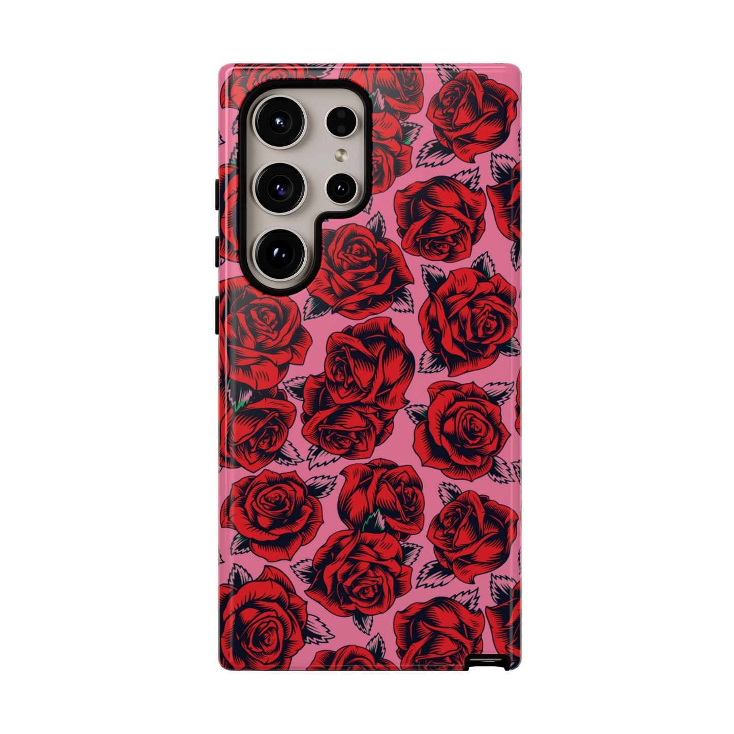 Love Story | Red & Pink Pop Art Rose Floral Case