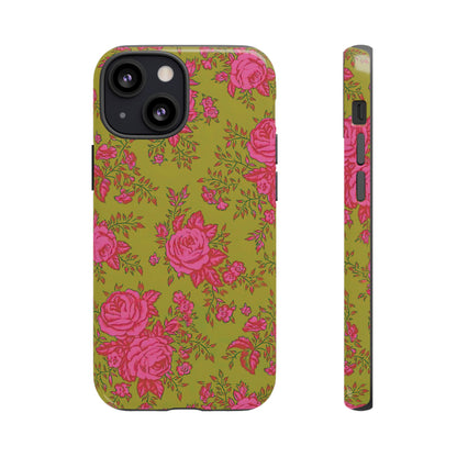 Green With Envy | Rose Floral iPhone Case