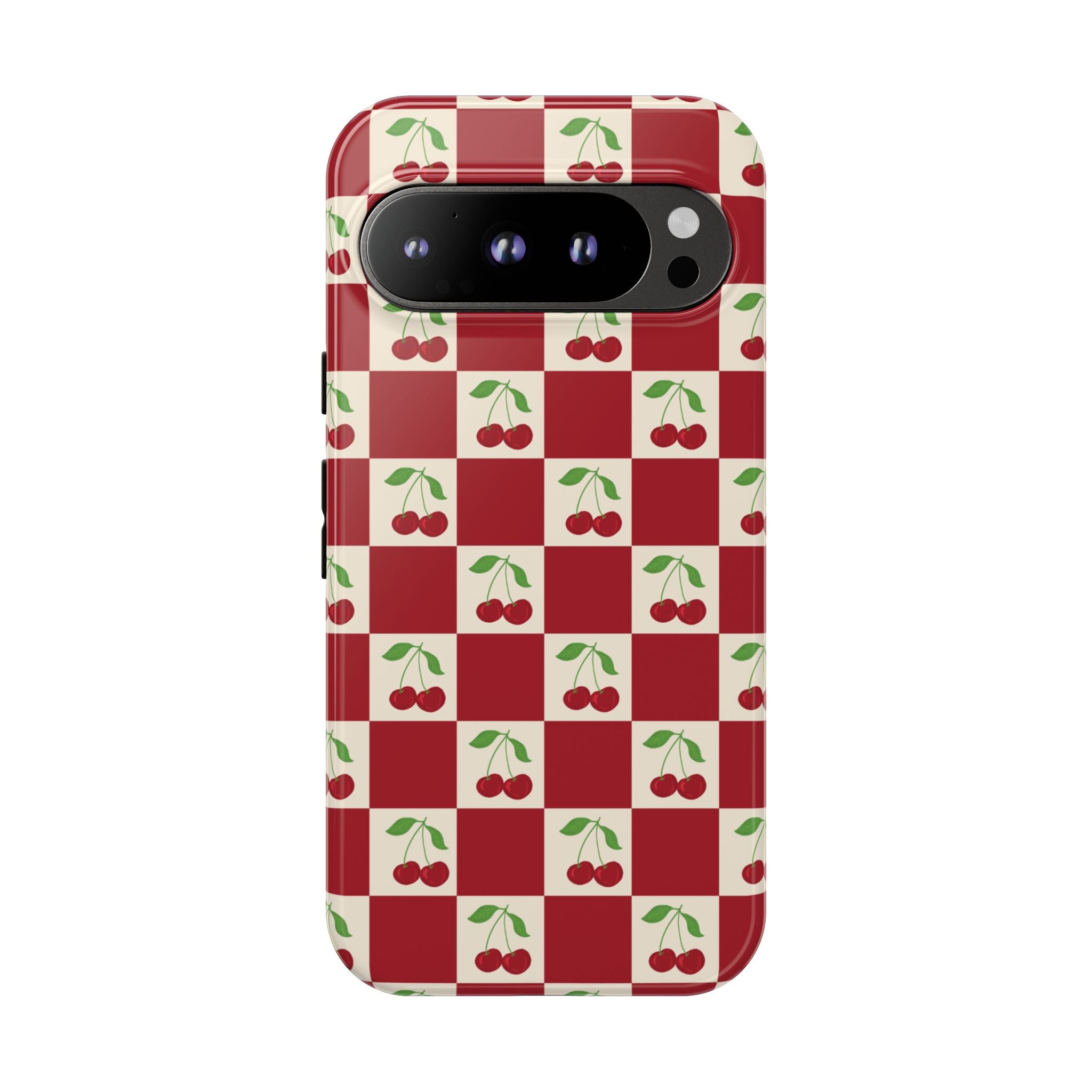 Cherry Check Phone Case
