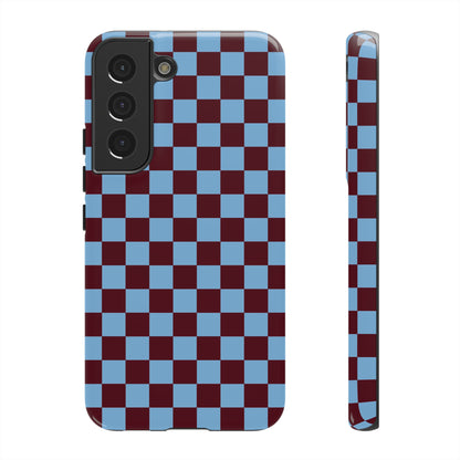 Checked Out | Blue & Brown Checkerboard Case