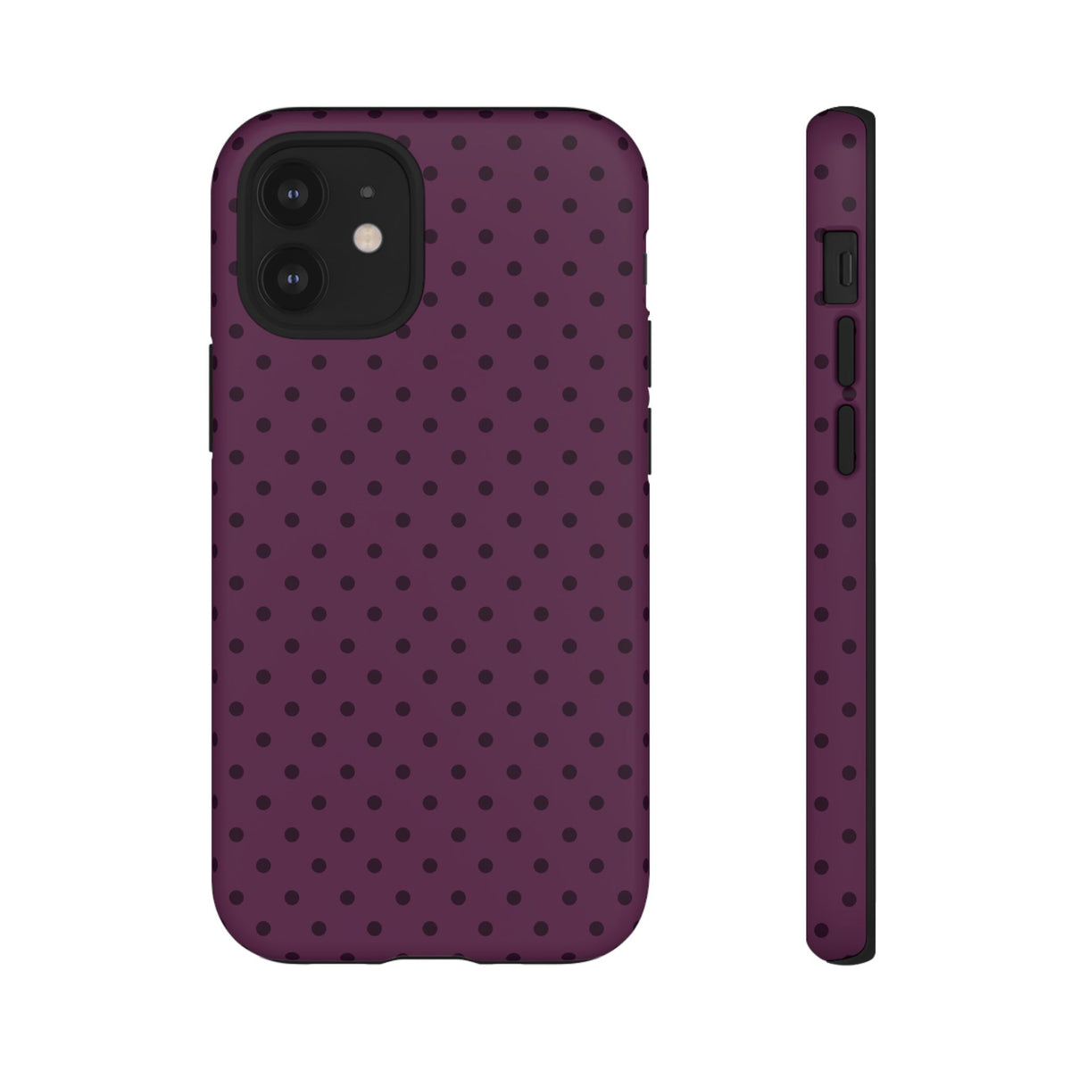 Plum Mood | Polka Dot iPhone Case