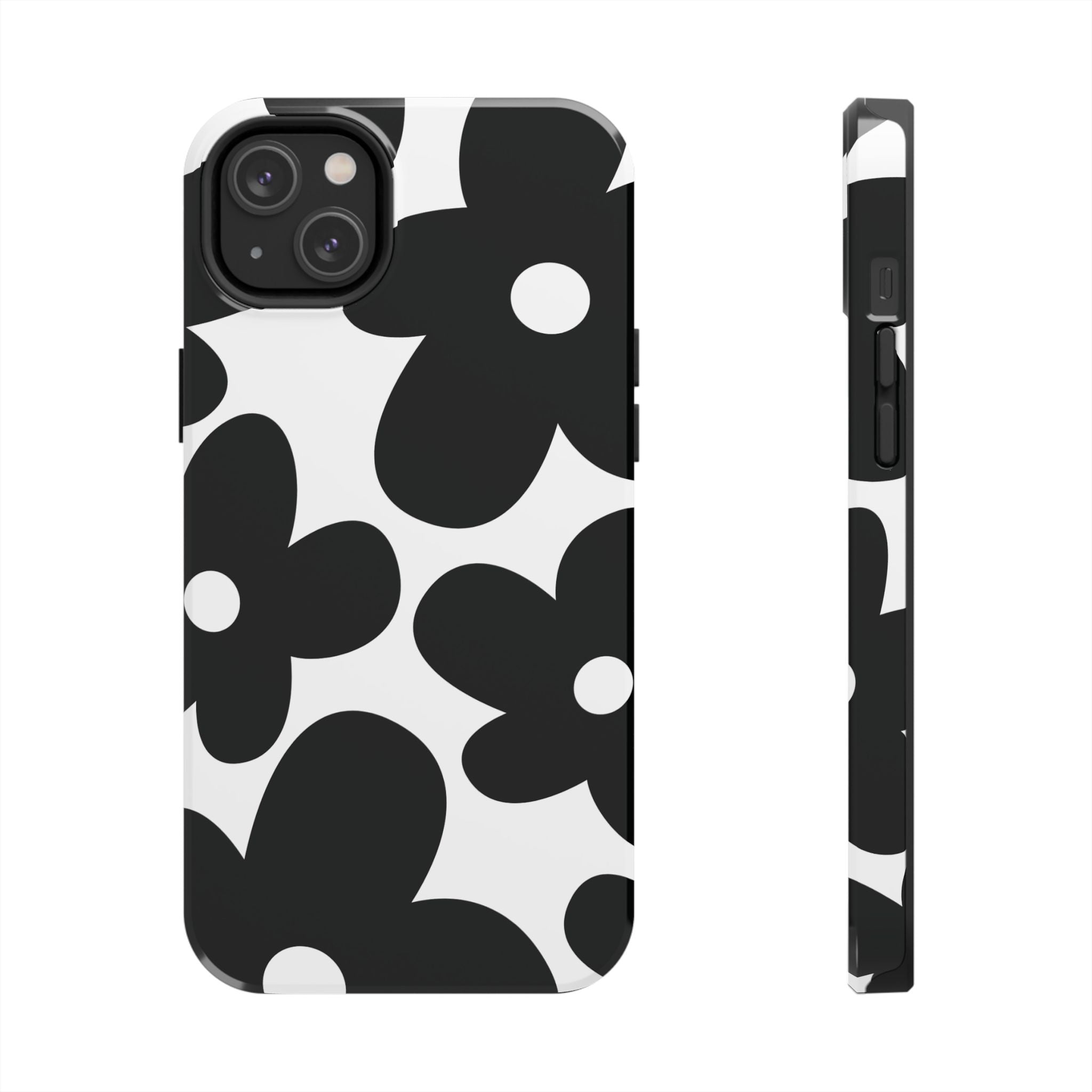 Y2K Daisy Black Flower iPhone Case