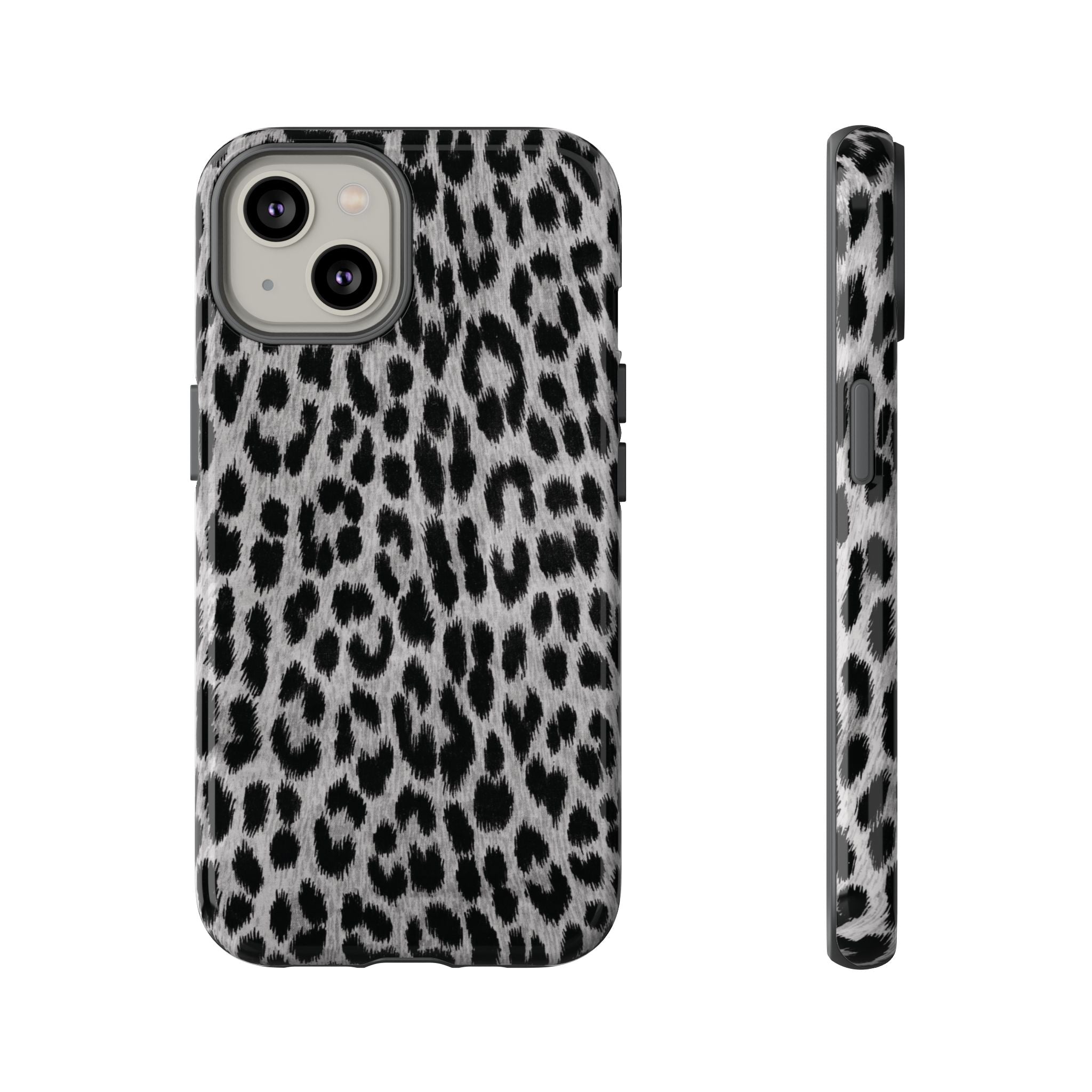 Funda para iPhone con estampado de leopardo gris | Trendsetter