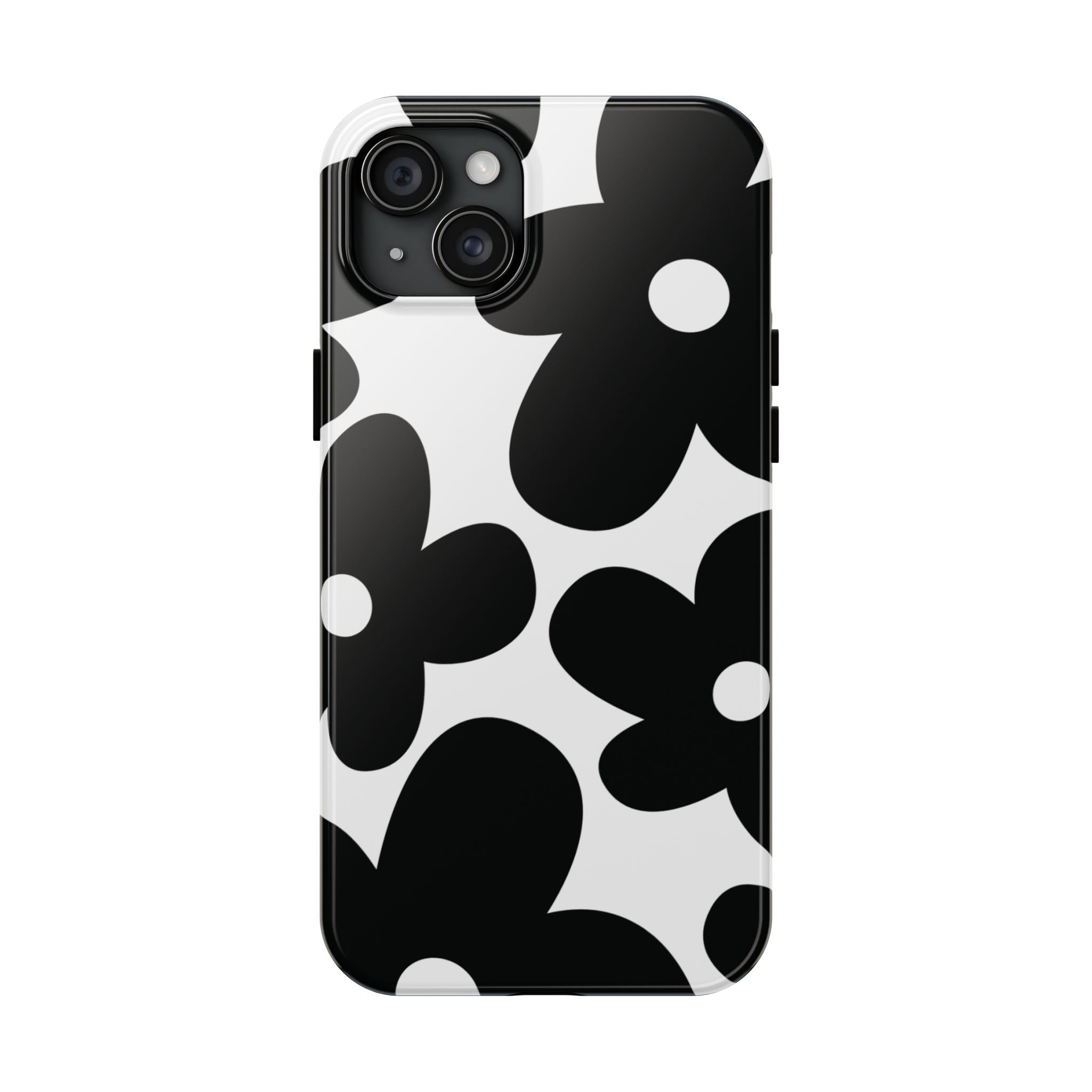 Y2K Daisy Black Flower iPhone Case