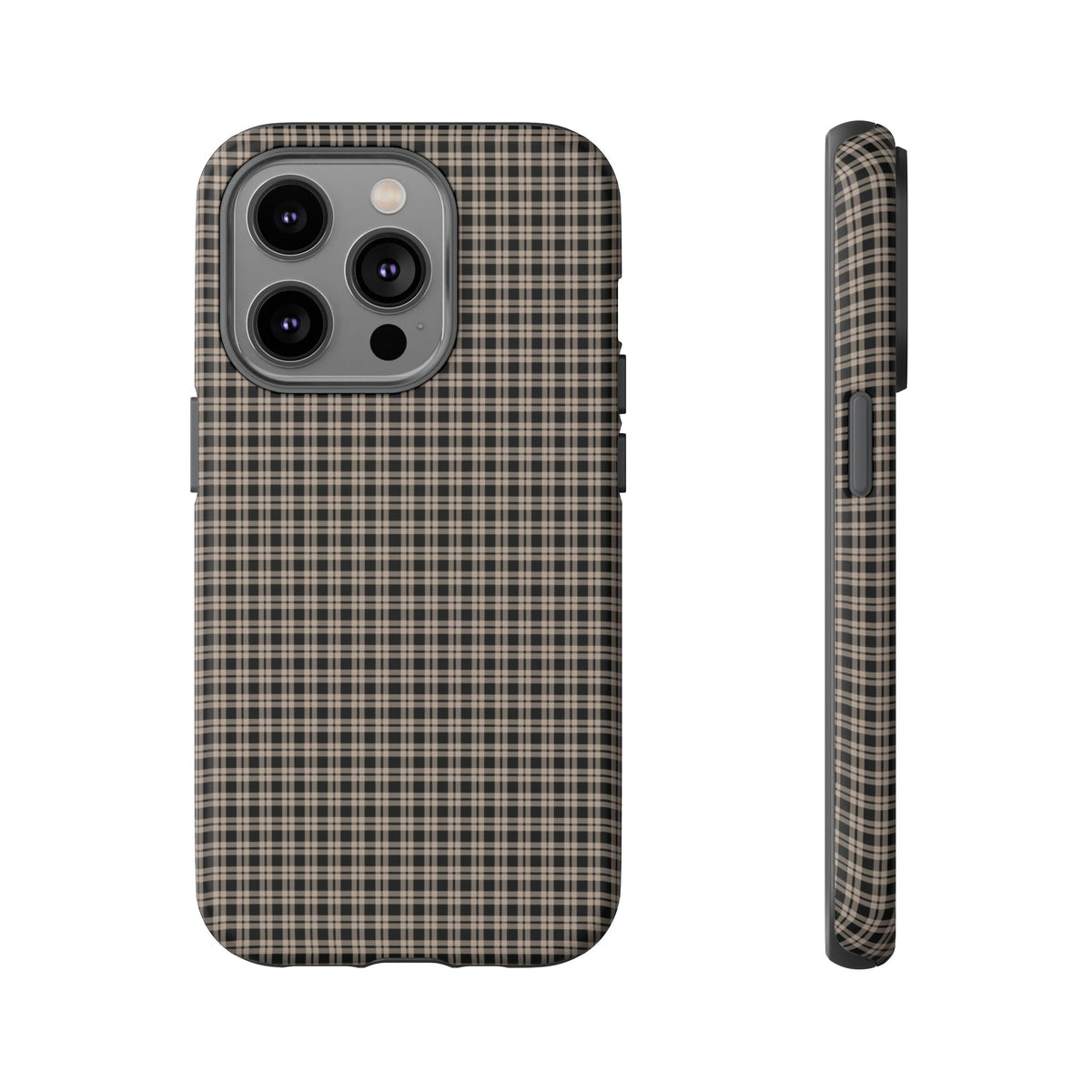 Boyfriend Flannel | Neutral Plaid iPhone Case